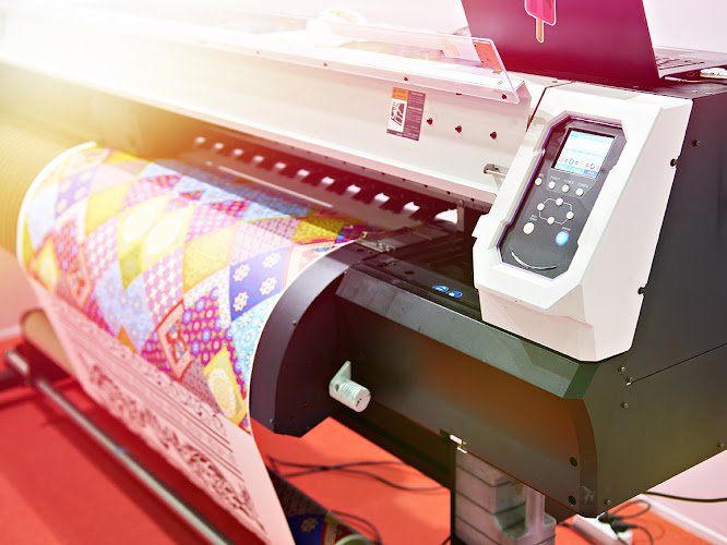Big plotter printer with LED control panel